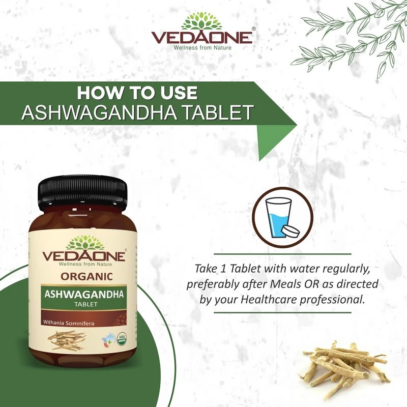 Vedaone Organic Ashwagandha 750mg, 60 Tablets-5.webp